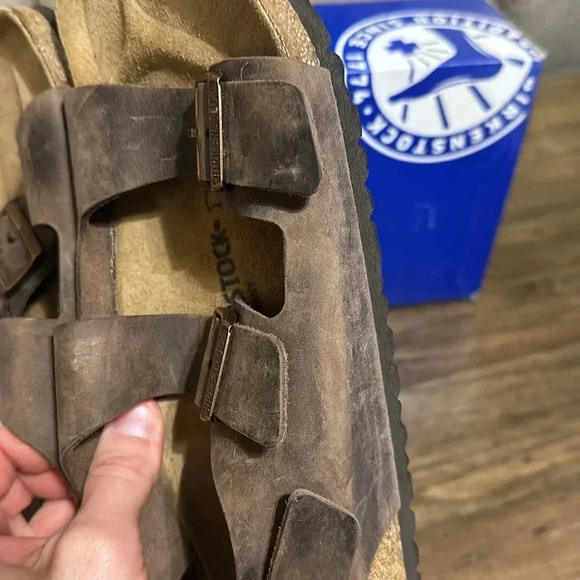 Birkenstock Milano Sandal Brown Double Strap/Back Strap Leather Shoe M12 (45) main image 16